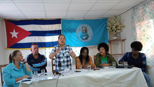 Encuentro de las mujeres azucareras cienfuegueras con la FMC.
